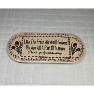 Papel Freelance No Smoking Ceramic Plaque Floral Nature Quote Wall Desk Decor